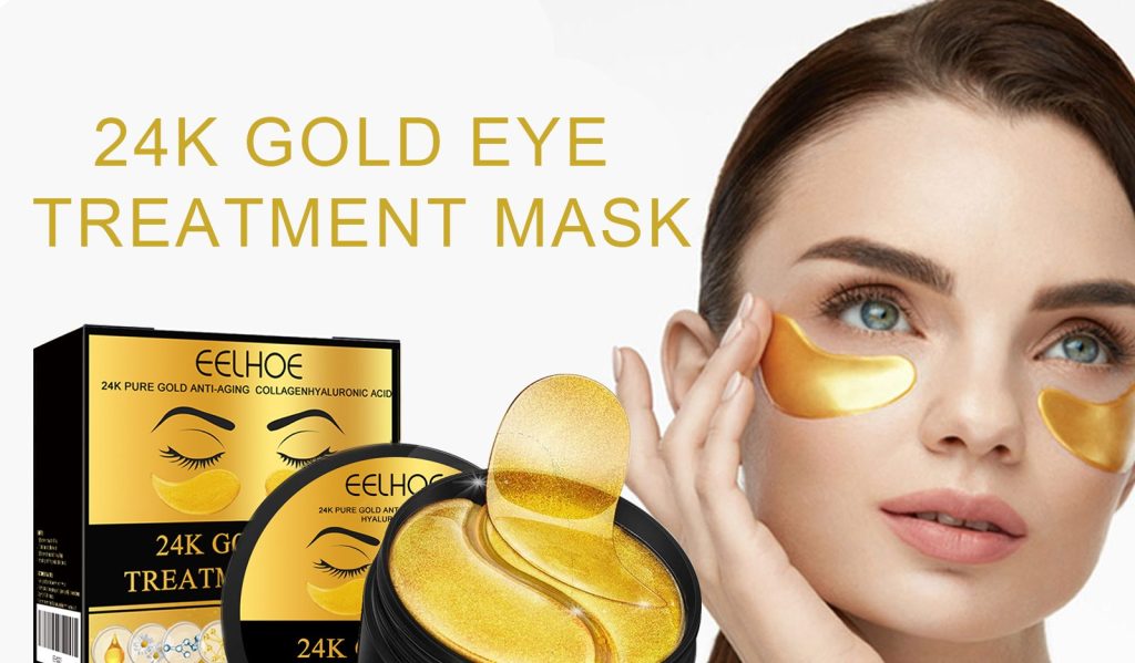 EELHOE 24K Gold Eye Treatment Mask with jar and box